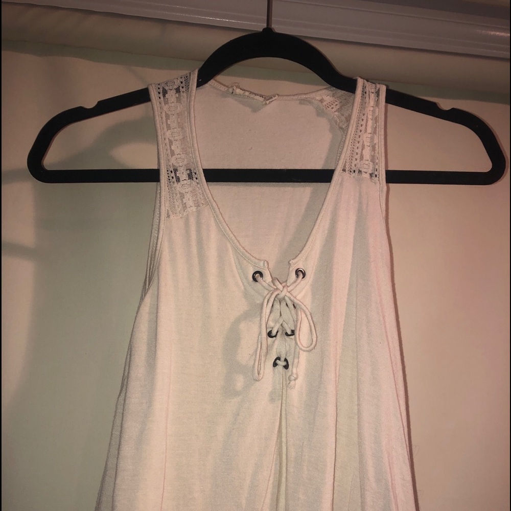 lace up tank top